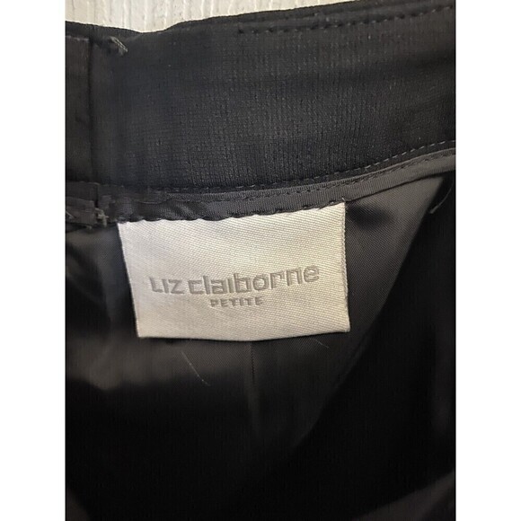 Liz Claiborene Petite Black Straight Leg Dress Pants. Sz.2/4? - Picture 3 of 5